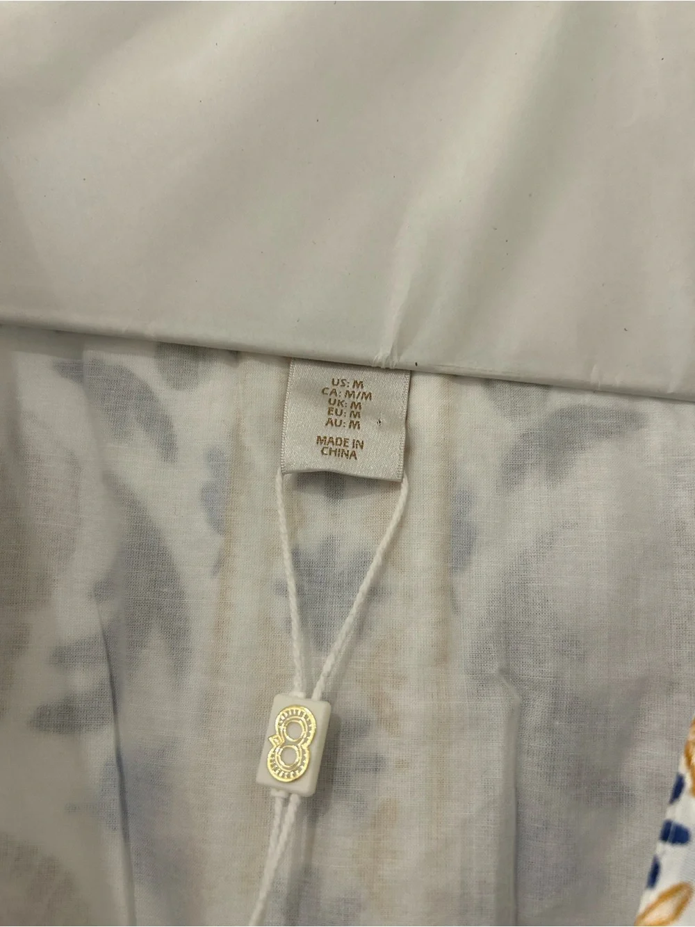 Caroline Constas Navy, White & Gold Floral Maxi Dress - Picture 3 of 4